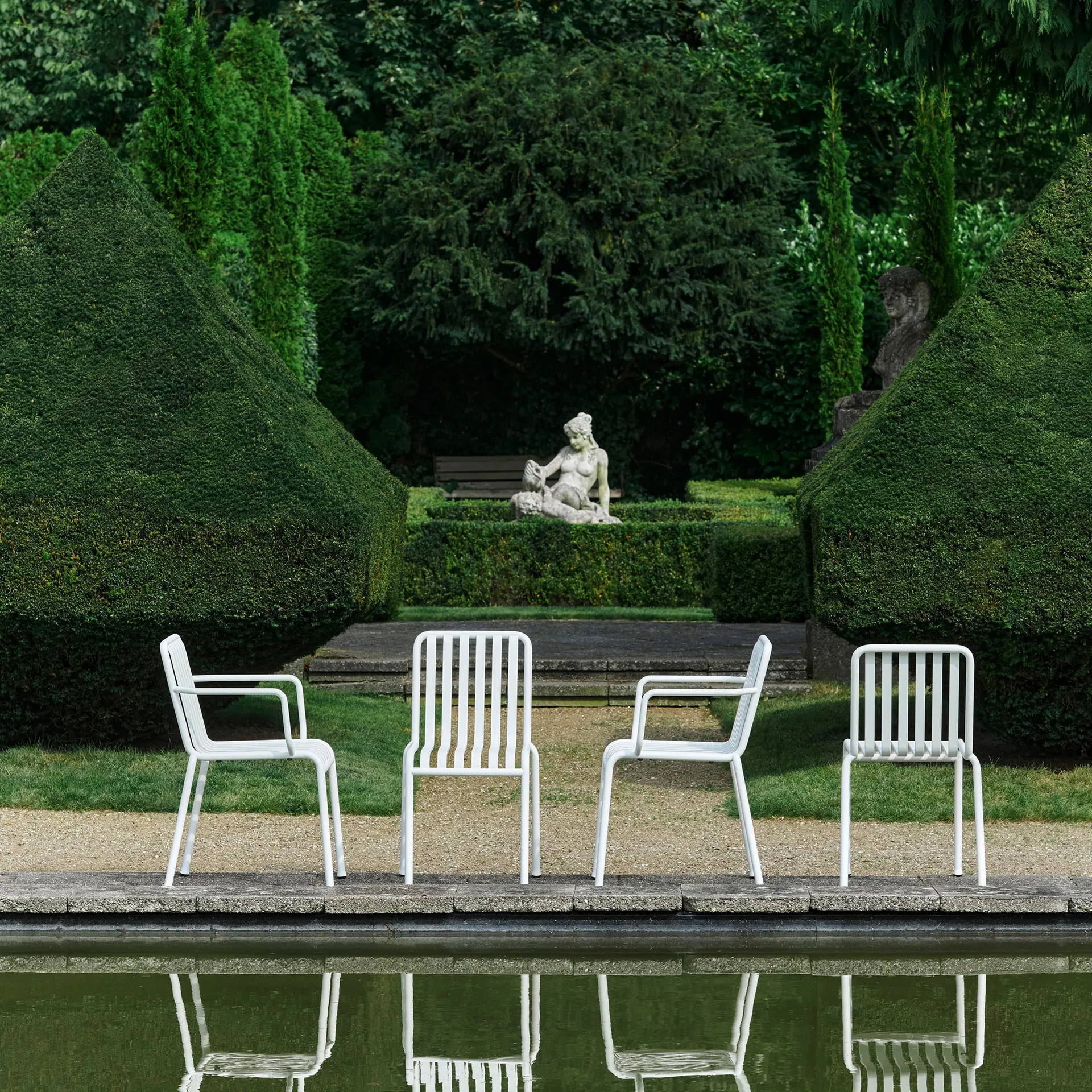 Palissade karmstol, Cream white HAY