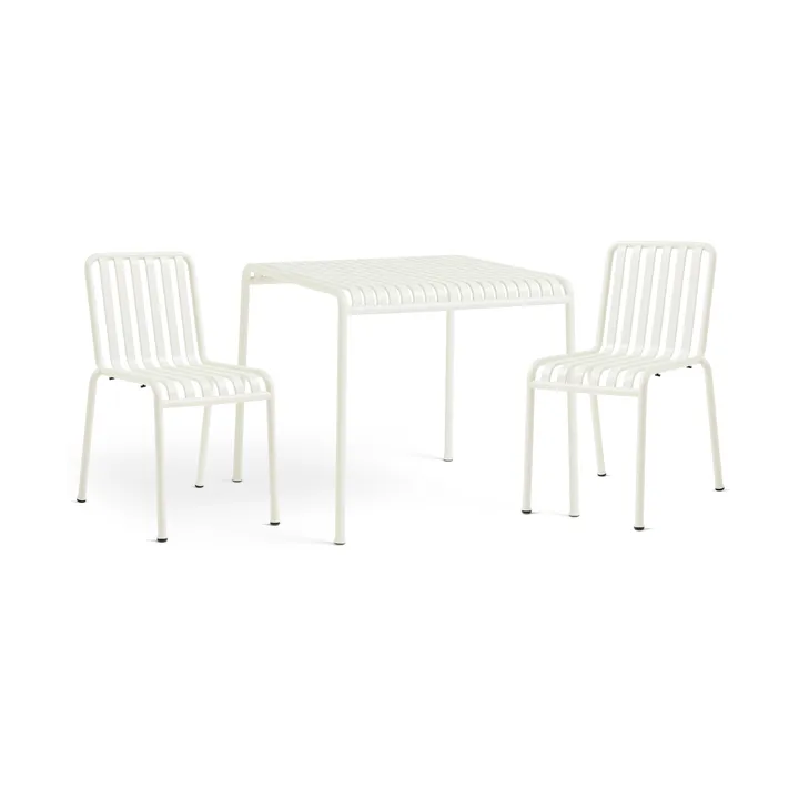 Palissade spisegruppe 2 stoler 82,5x90 cm cream white - HAY