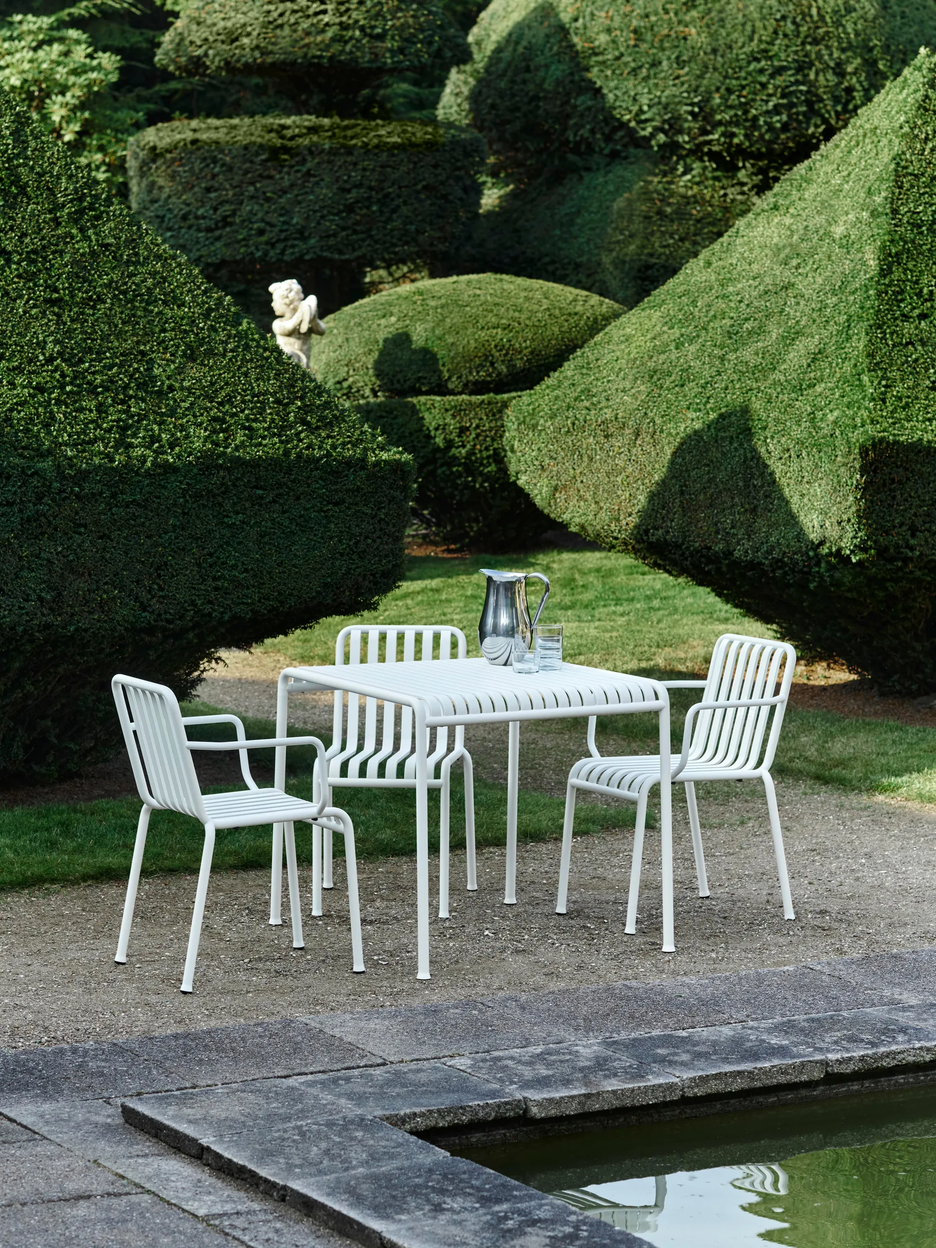 Palissade spisegruppe 2 stoler 82,5x90 cm cream white,  HAY