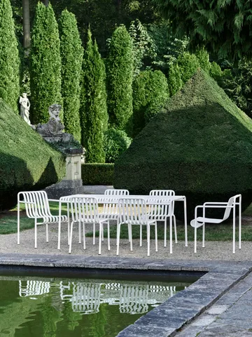 Palissade spisegruppe 4 stoler 170x90 cm cream white - HAY