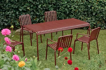Palissade spisegruppe 4 stoler 170x90 cm - Iron red - HAY