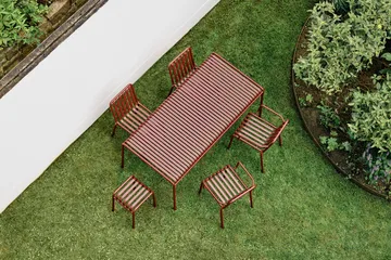 Palissade spisegruppe 4 stoler 170x90 cm - Iron red - HAY