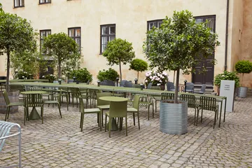 Palissade spisegruppe 4 stoler 170x90 cm - Olive - HAY