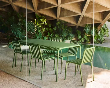 Palissade spisegruppe 4 stoler 170x90 cm - Olive - HAY