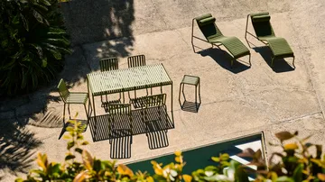 Palissade spisegruppe 4 stoler 170x90 cm - Olive - HAY