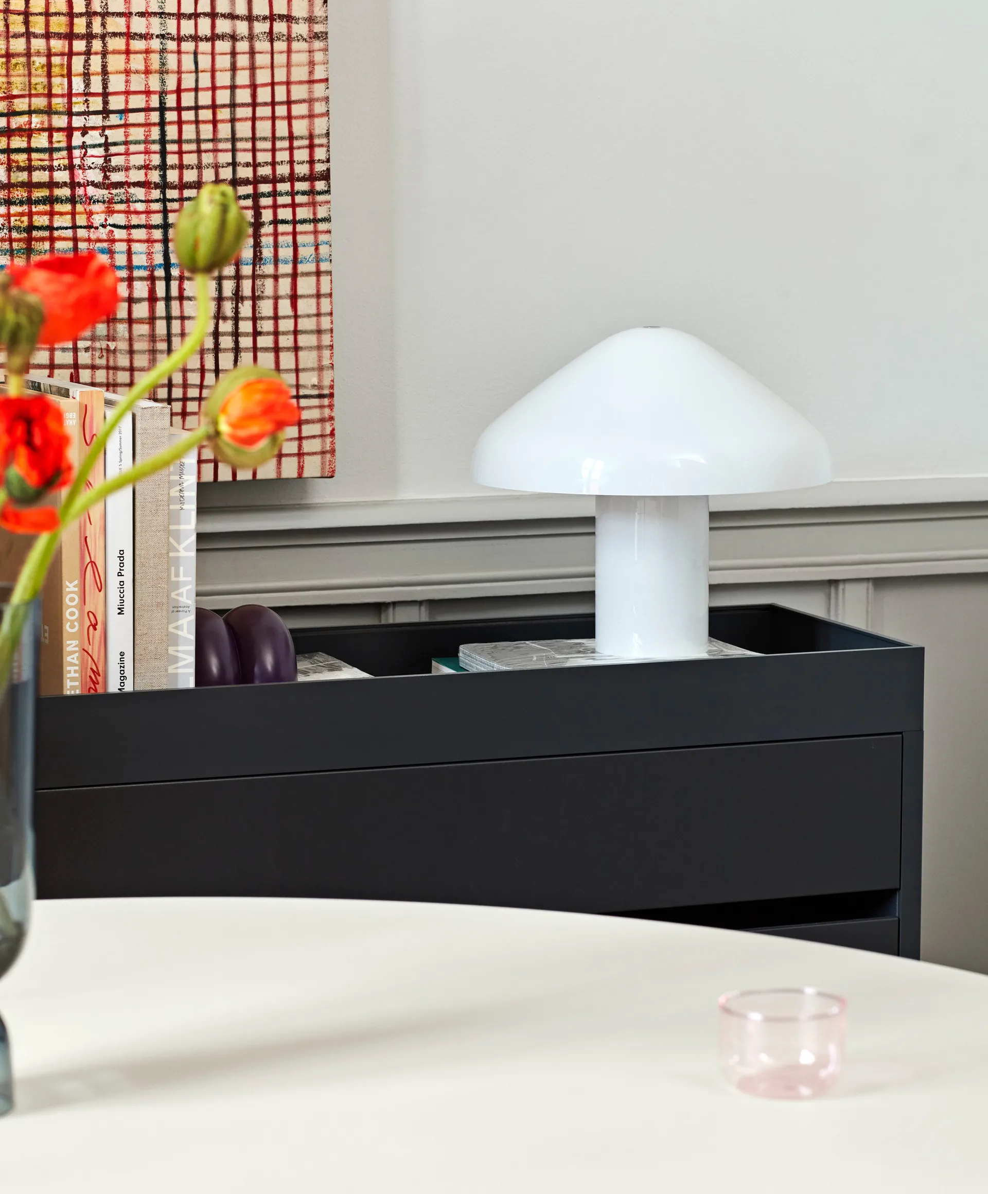 Pao Glass bordlampe Ø 35 cm., Hvit-opalglass HAY