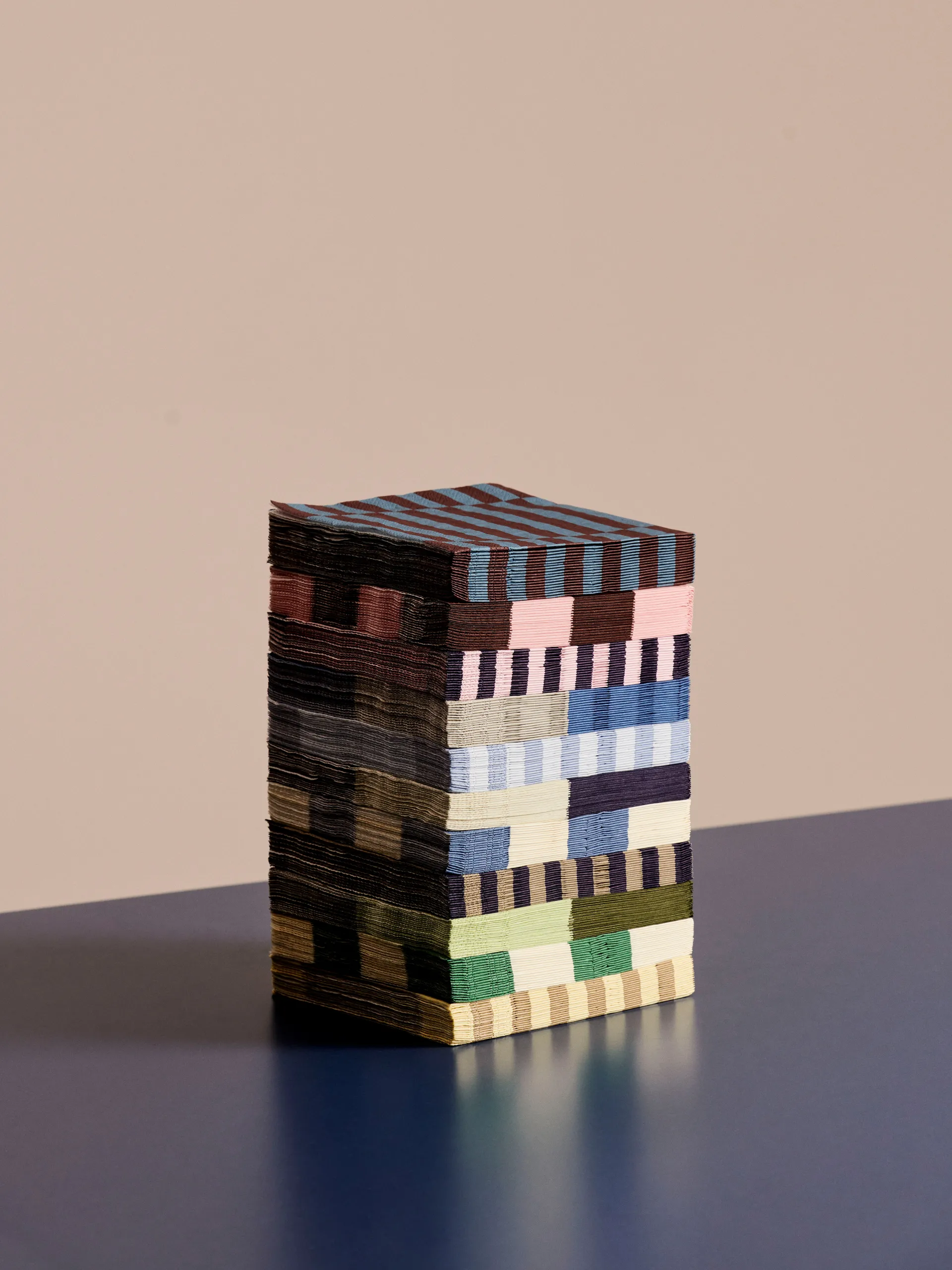 Pattern Lunch Check serviett 33x33 cm 20-pakning, Light pink-bordeaux-black M HAY