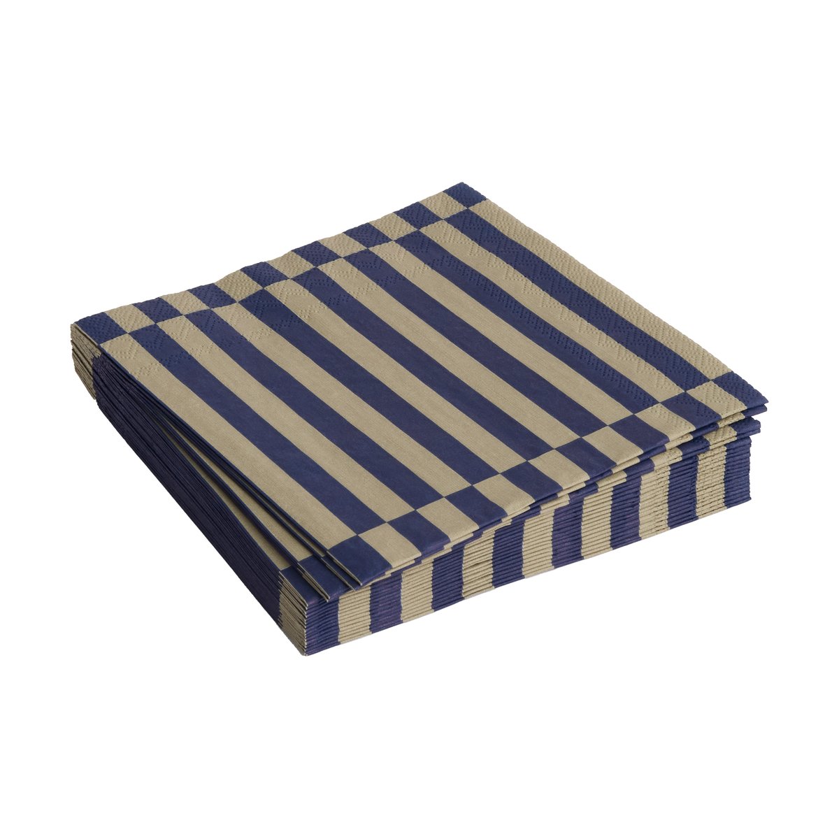 HAY Pattern Lunch Stripe serviett 33x33 cm 20-pakning Dark blue-dark sand pillar