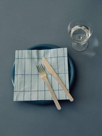 Pattern Lunsj serviett 33x33 cm 20-pakning - Light blue-blue grid - HAY