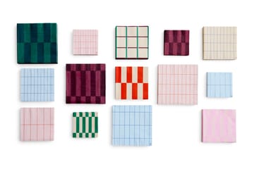 Pattern Lunsj serviett 33x33 cm 20-pakning - Light pink-red grid - HAY
