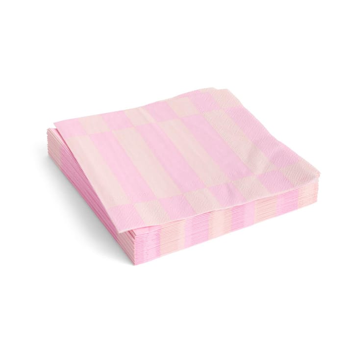 Pattern Lunsj serviett 33x33 cm 20-pakning - Light pink-rose - HAY