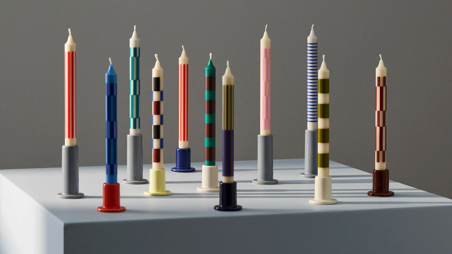 Pattern lys pinstripe, Off white-blue HAY