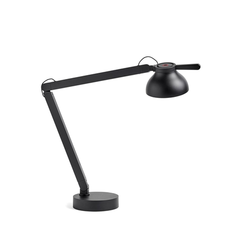 Bilde av HAY PC Double arm bordlampe Soft black med lampefot