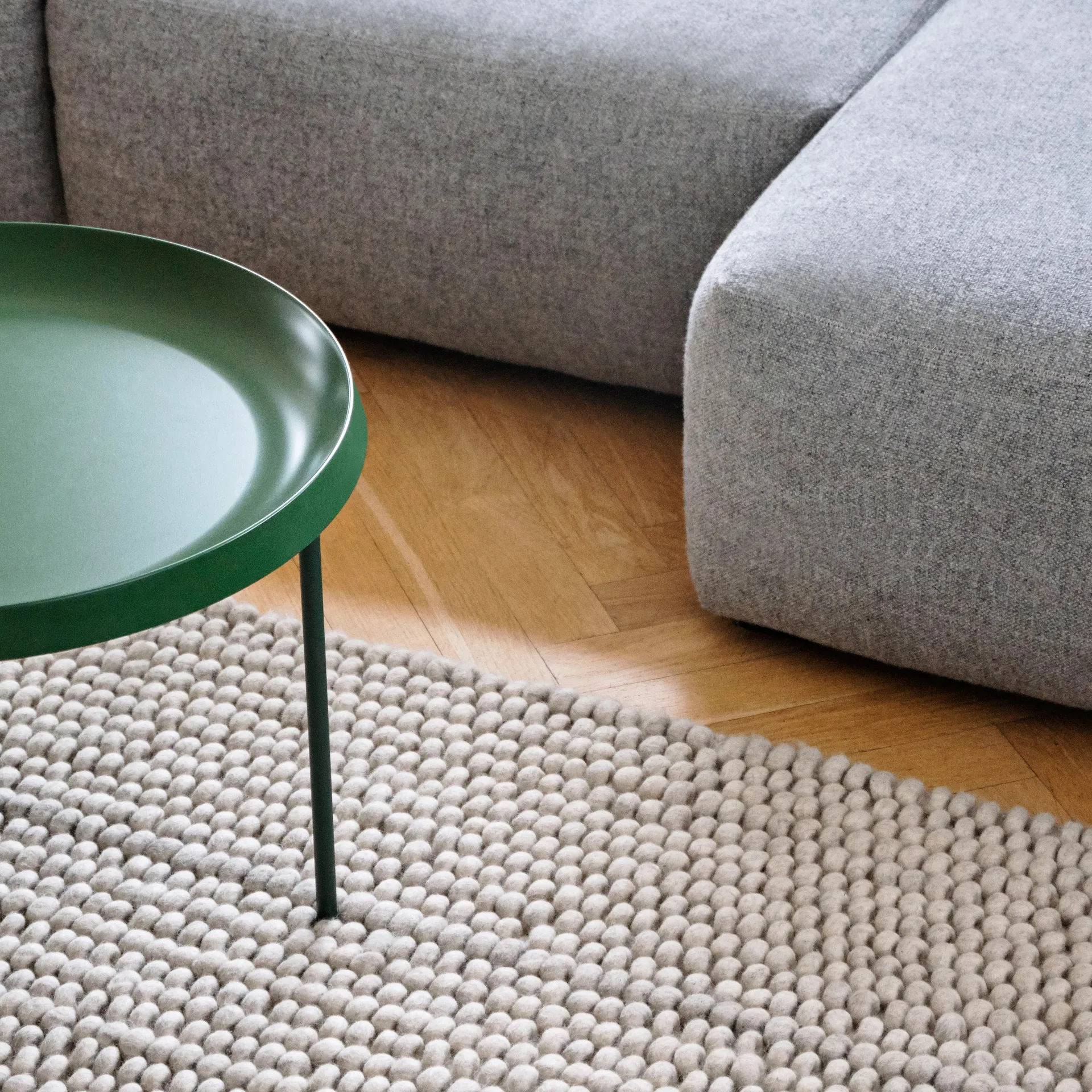 Peas ullteppe 140x200 cm, Soft grey HAY