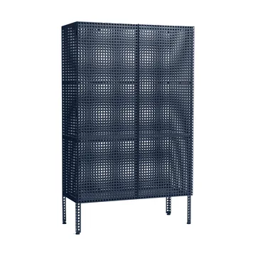 Perforated Cabinet skap large - Steel blue - HAY