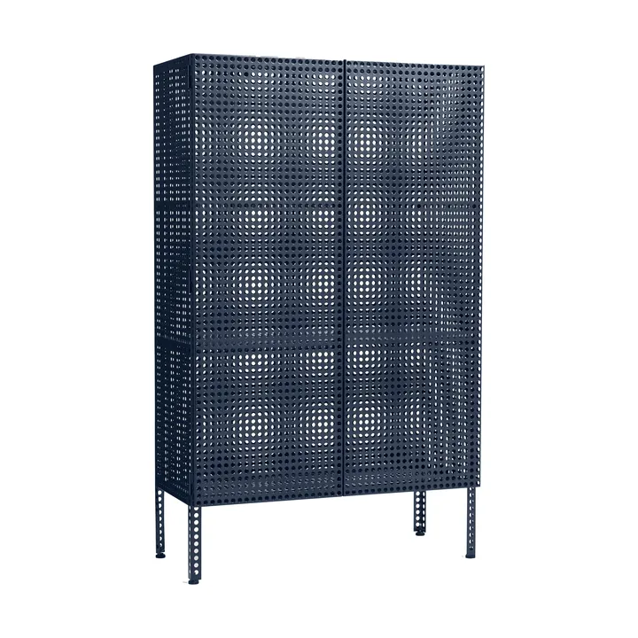 Perforated Cabinet skap large - Steel blue - HAY