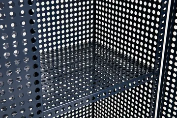 Perforated Cabinet skap large - Steel blue - HAY