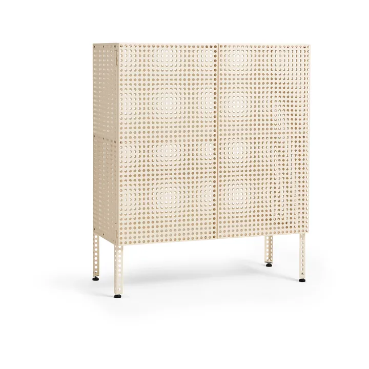 Perforated Cabinet skap medium - Eggshell - HAY
