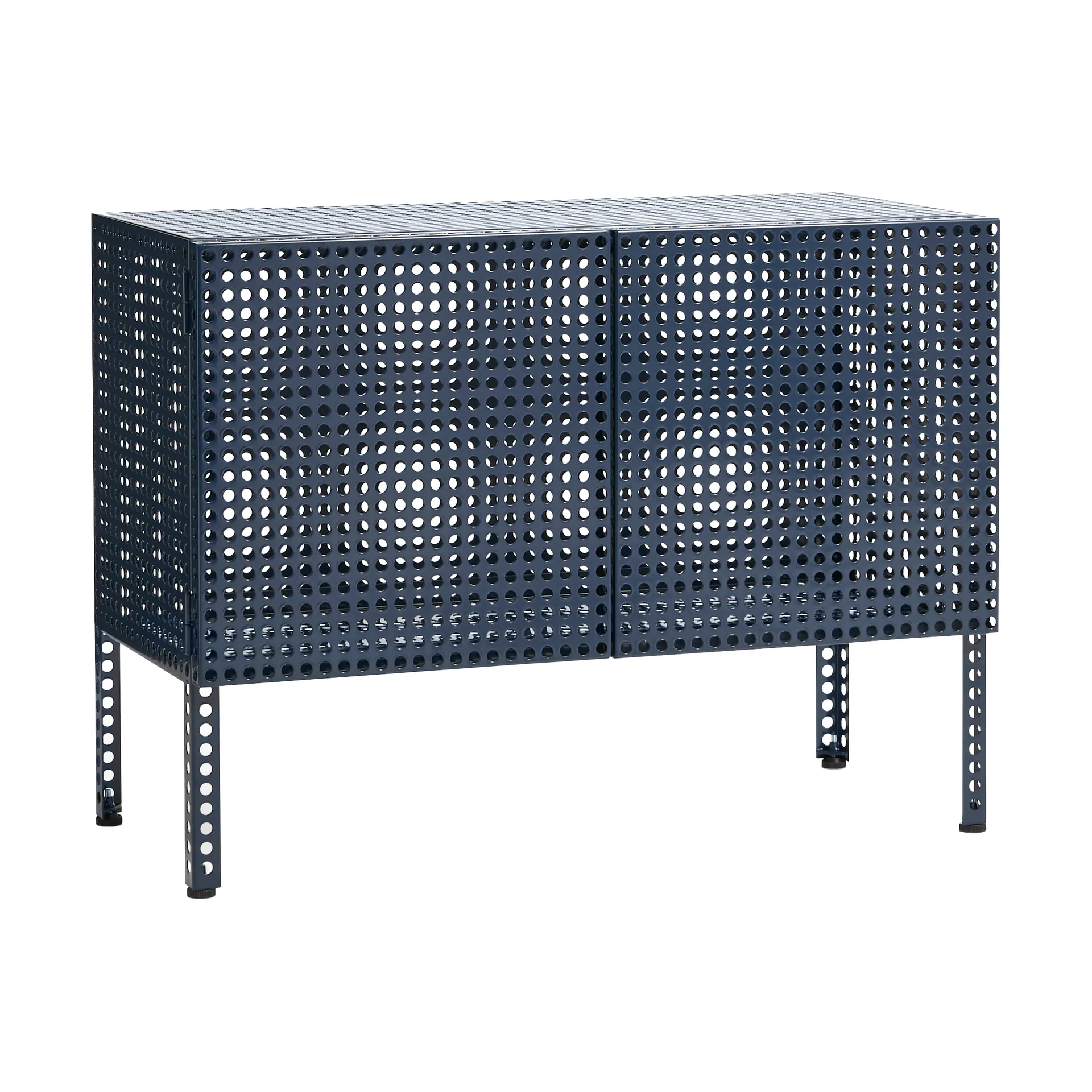 Perforated Cabinet skap small, Steel blue HAY