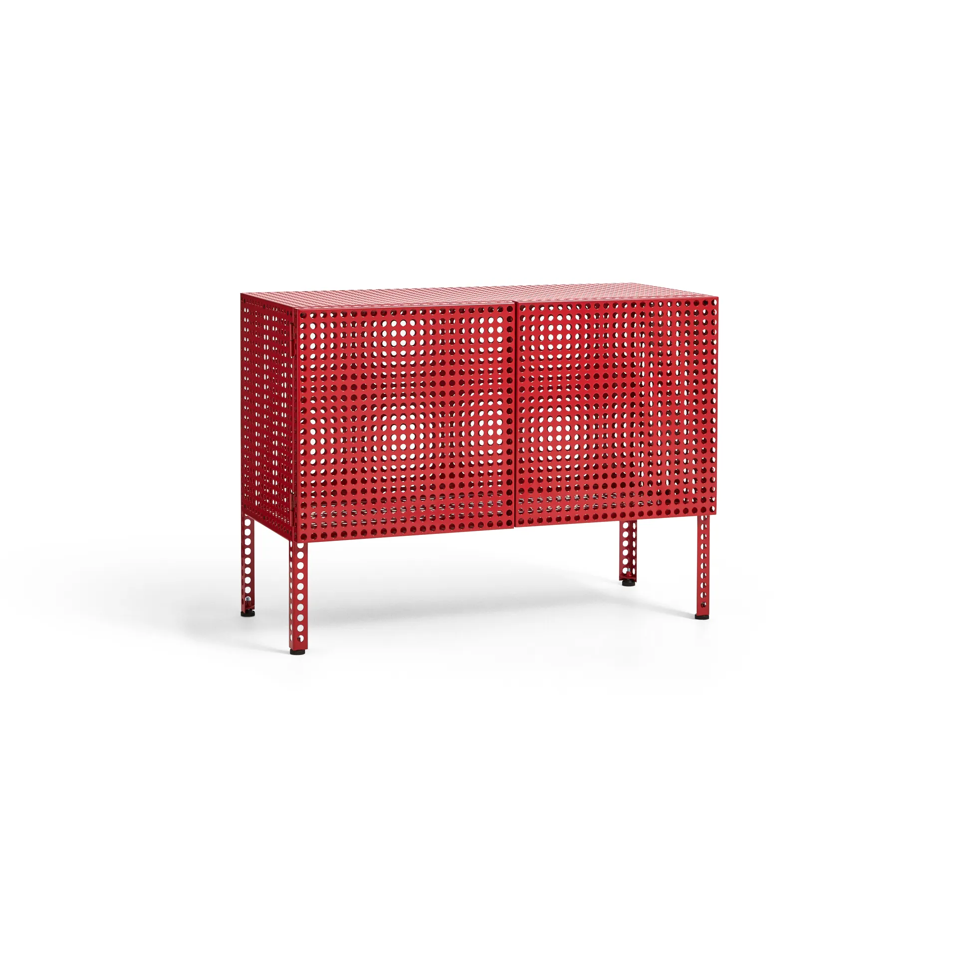 Perforated Cabinet skap small, Wine red HAY