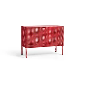 Perforated Cabinet skap small - Wine red - HAY