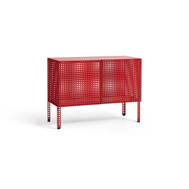 Perforated Cabinet skap small - Wine red - HAY