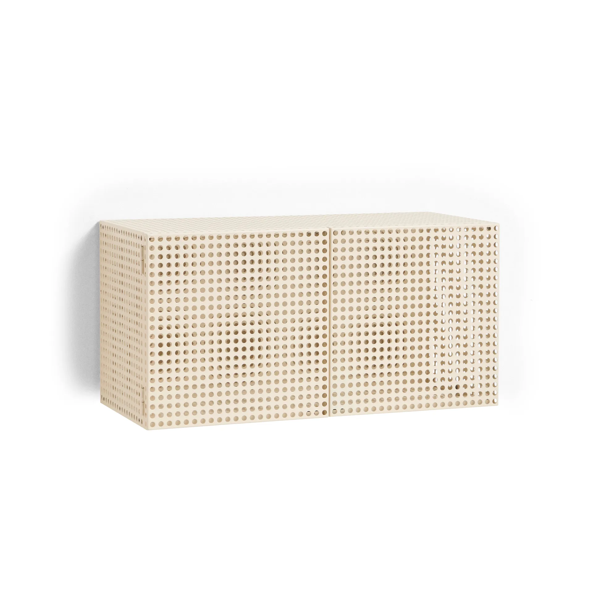 Perforated Cabinet veggskap small, Eggshell HAY