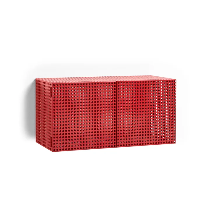 Perforated Cabinet veggskap small - Wine red - HAY