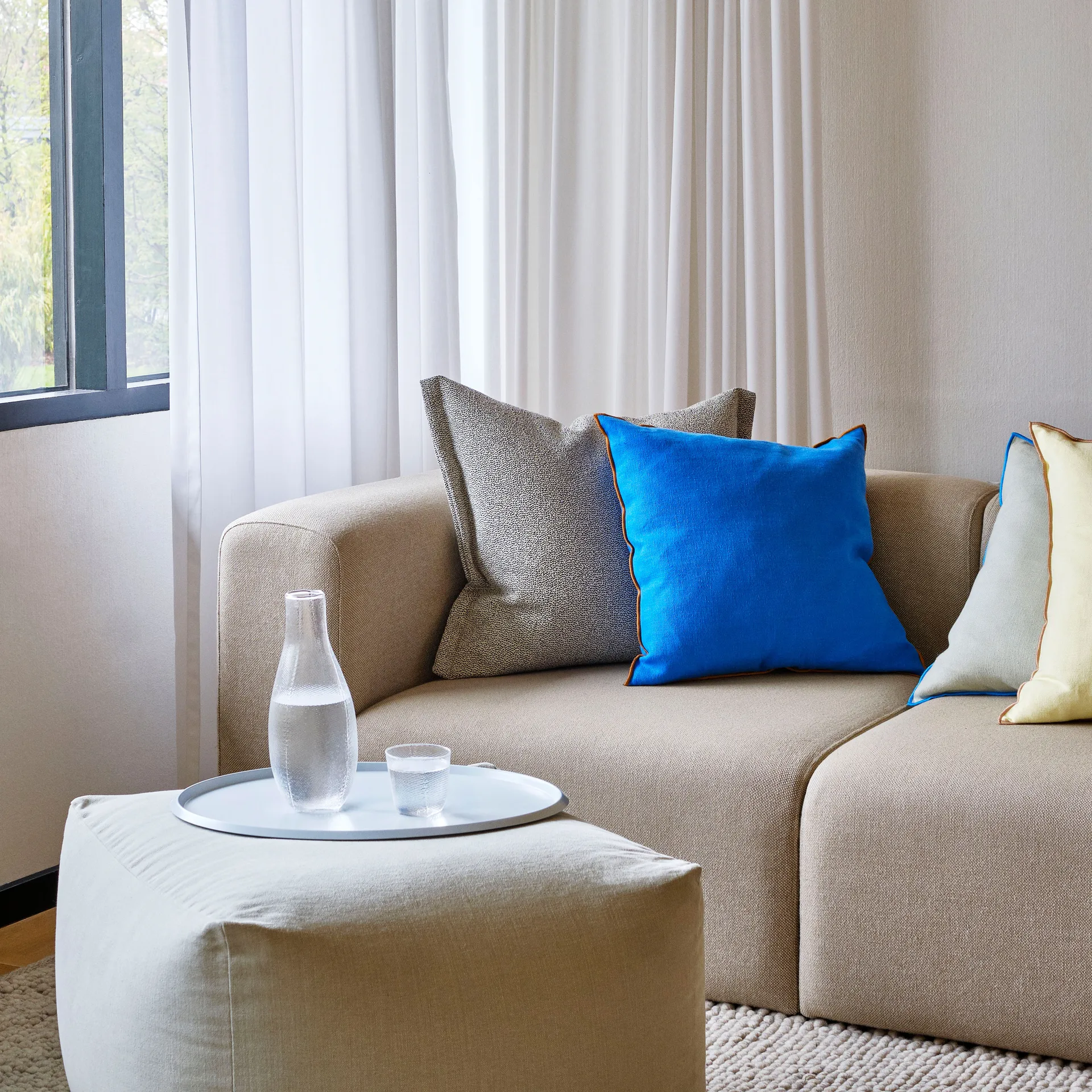 Pouf sittepuff 59x59 cm, Warm grey HAY