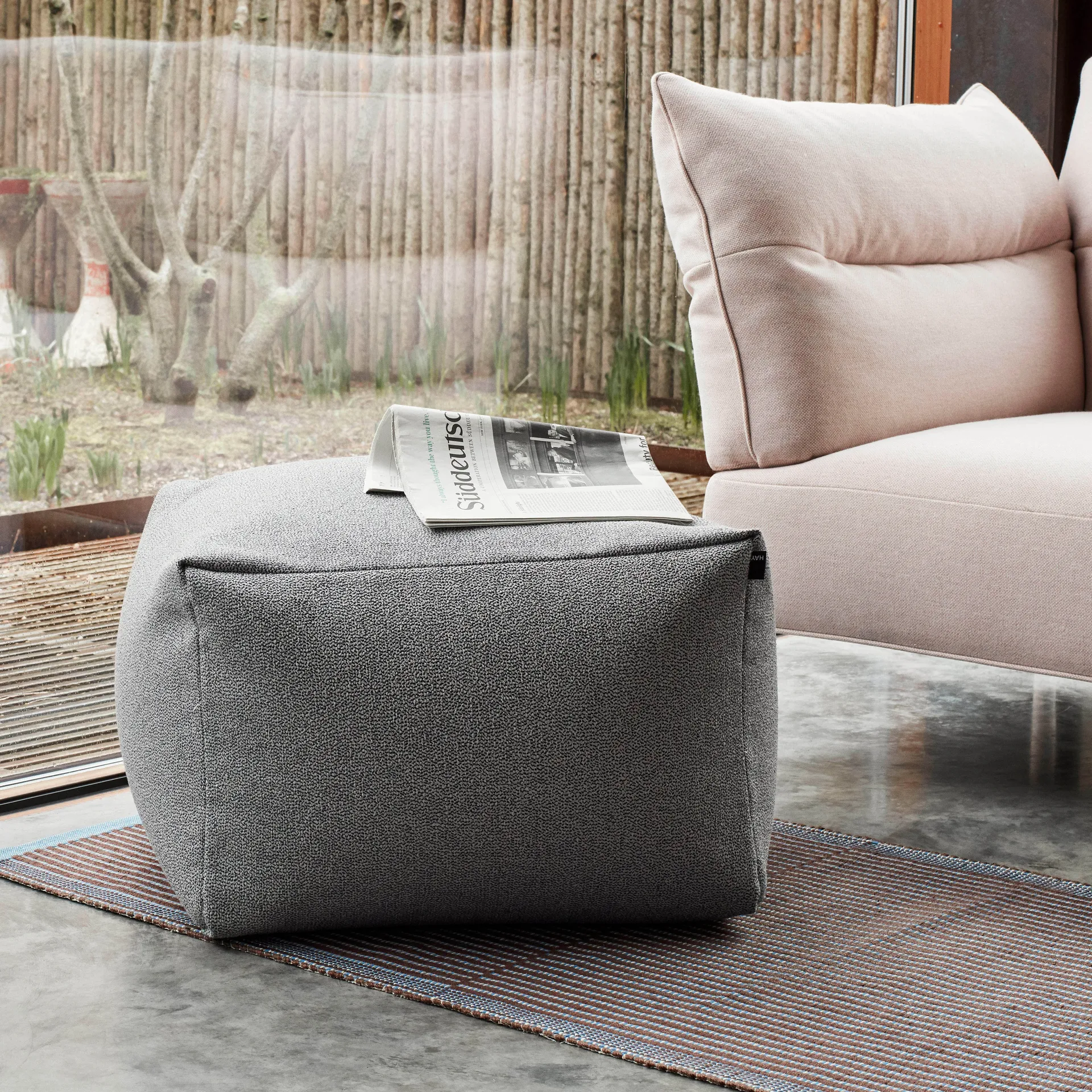 Pouf sittepuff sprinkle 59x59 cm, Grey HAY
