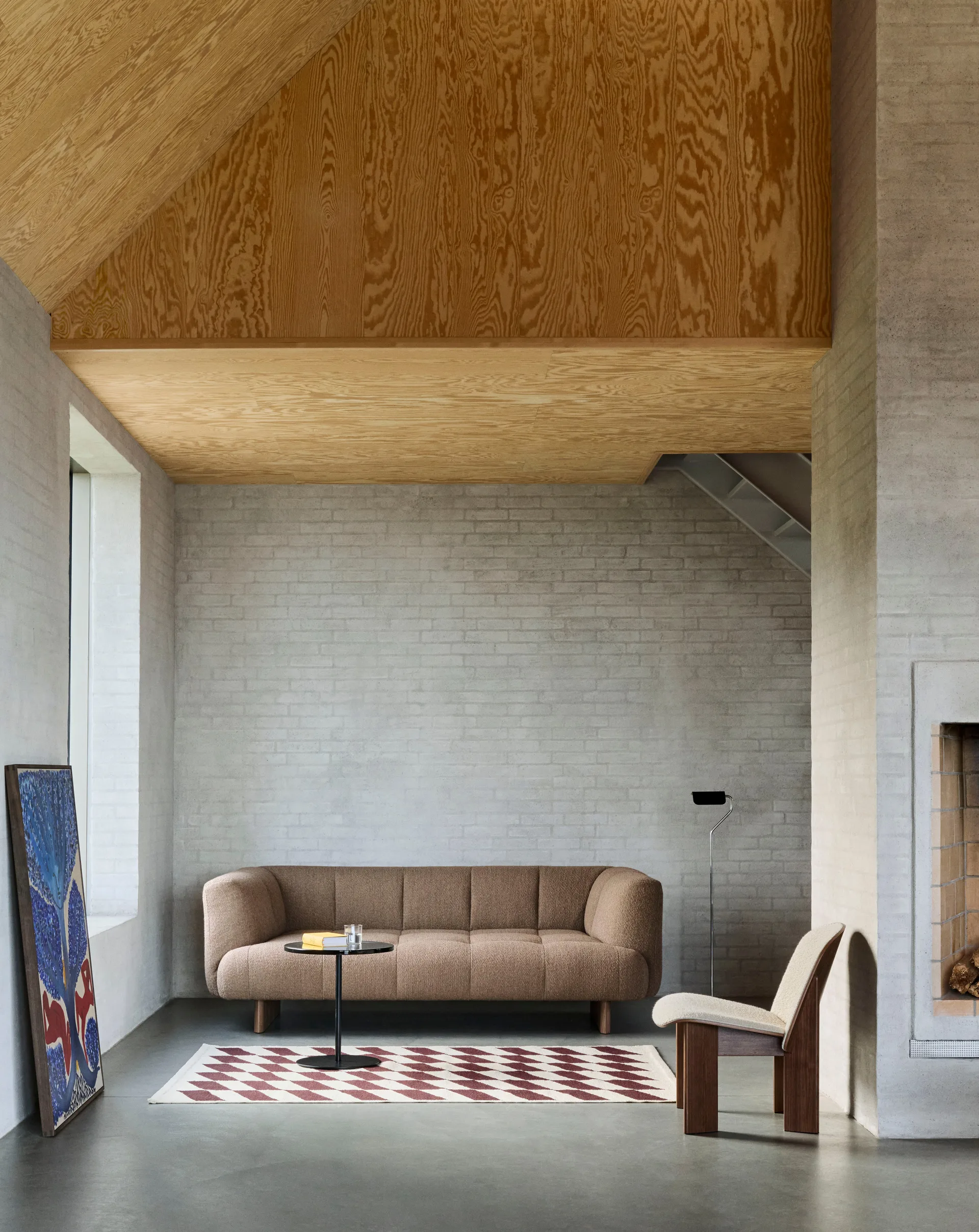 Pyro sofabord Ø45 cm, Black-black HAY