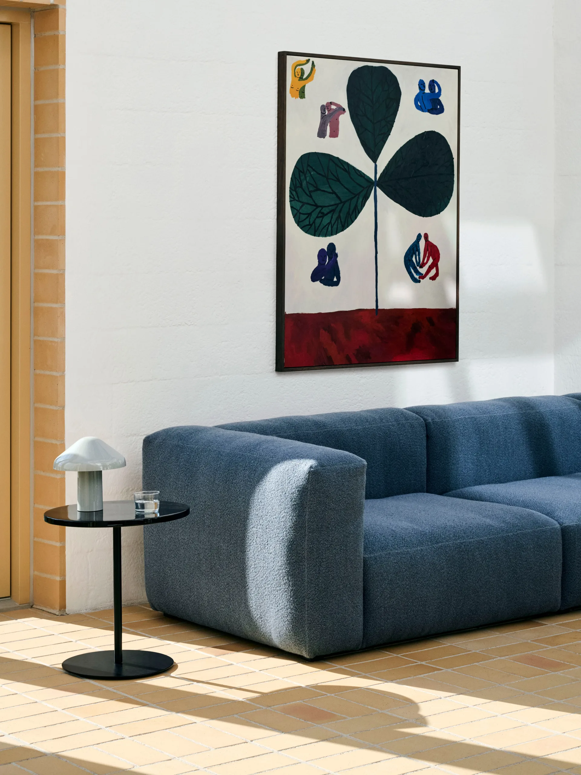 Pyro sofabord Ø45 cm, Black-black HAY