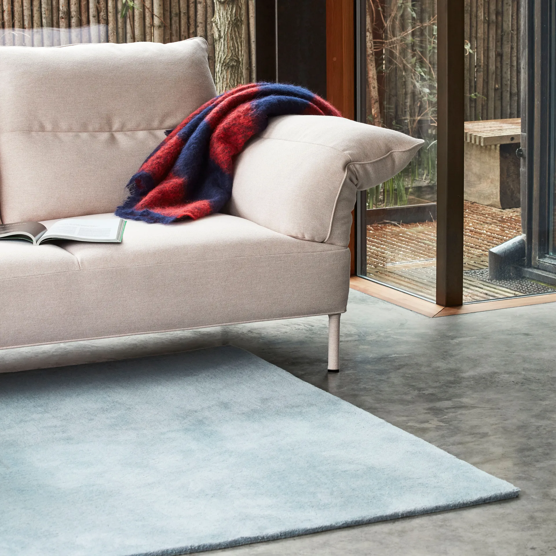 Raw ullteppe No 2 170x240 cm, Light blue HAY
