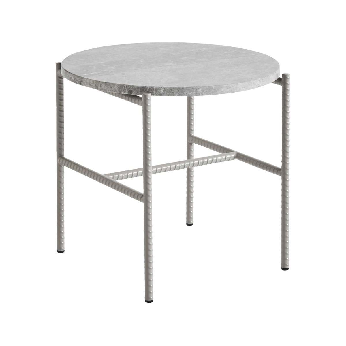 Bilde av HAY Rebar sidebord Ø45 cm Grey marble-fossil