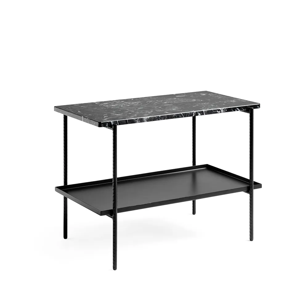 Rebar sidebord 75x44x55 cm, Black marble-black HAY