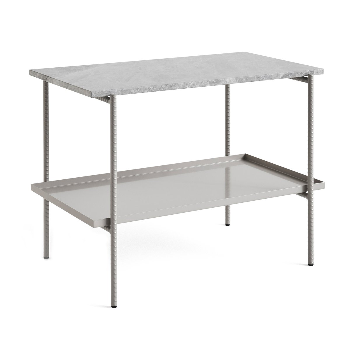 Bilde av HAY Rebar sidebord 75x44x55 cm Grey marble-fossil
