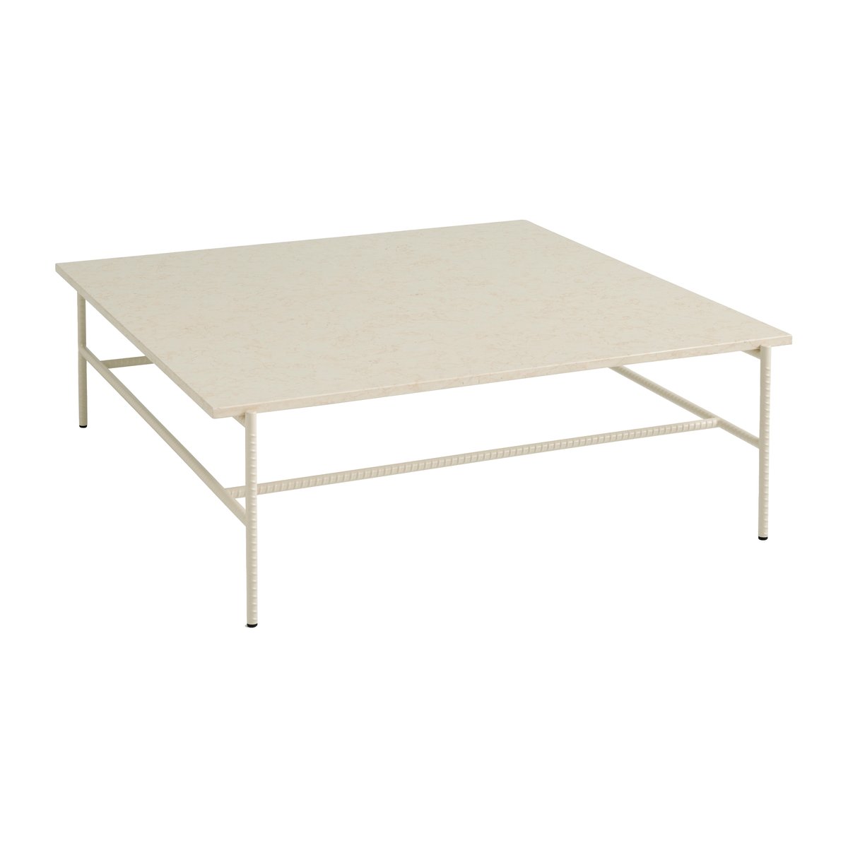 HAY Rebar sofabord 100x104x33 cm Beige marble-alabaster