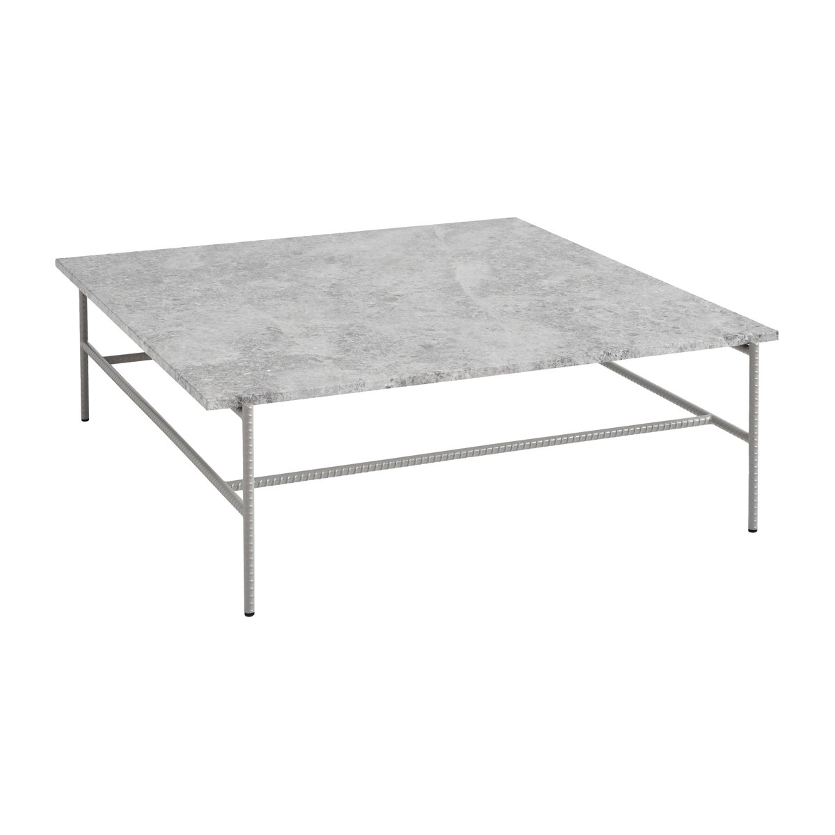 Bilde av HAY Rebar sofabord 100x104x33 cm Grey marble-fossil