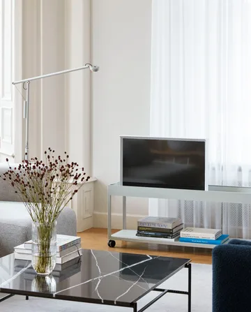 Rebar sofabord 100x104x33 cm - Svart marmor-svart stativ - HAY