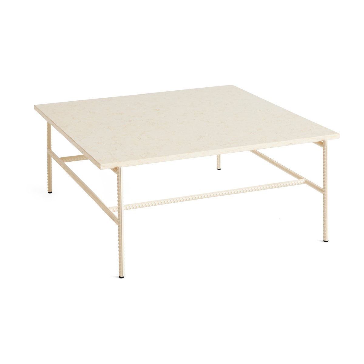 Bilde av HAY Rebar sofabord 80x84x33 cm Beige marble-alabaster
