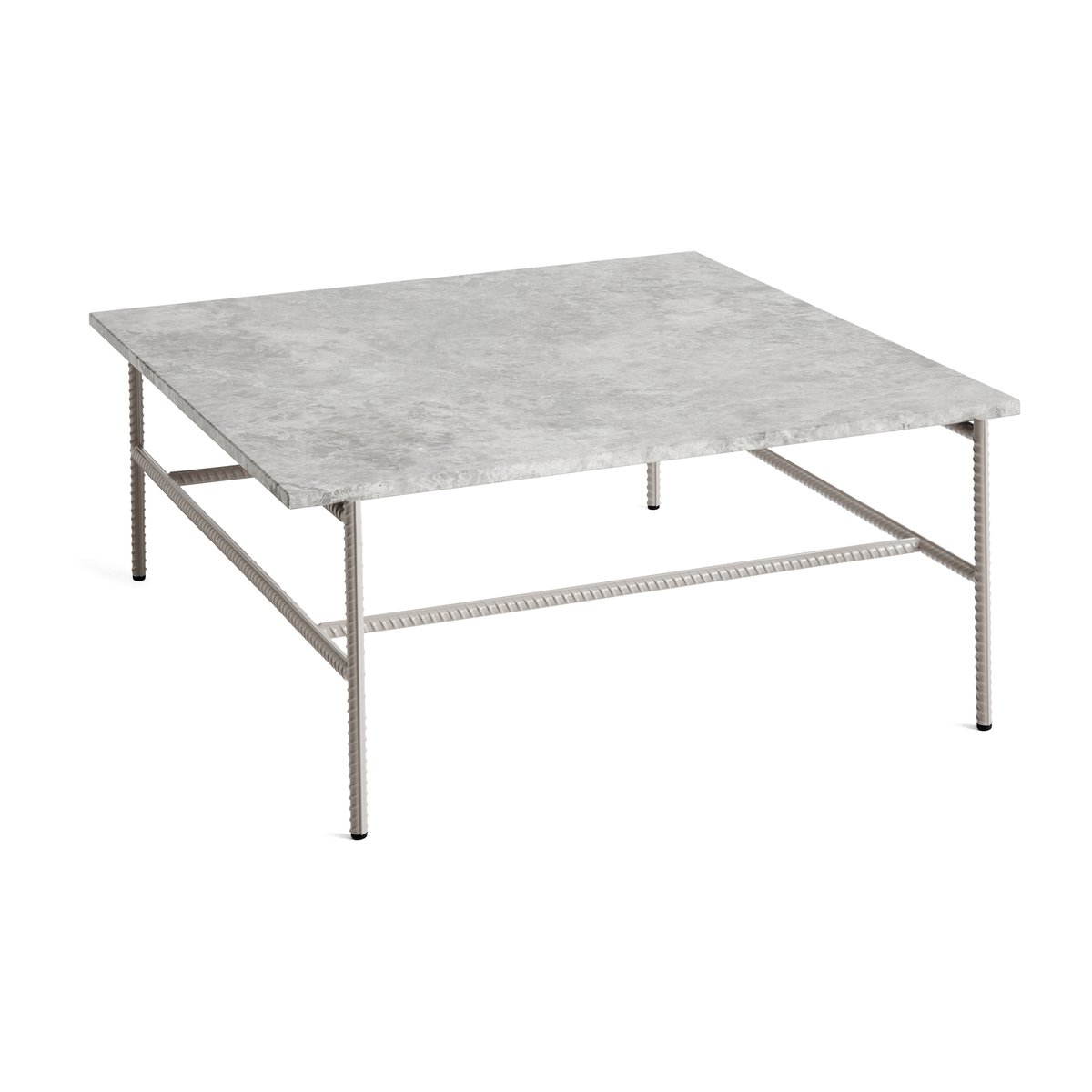 Bilde av HAY Rebar sofabord 80x84x33 cm Grey marble-fossil