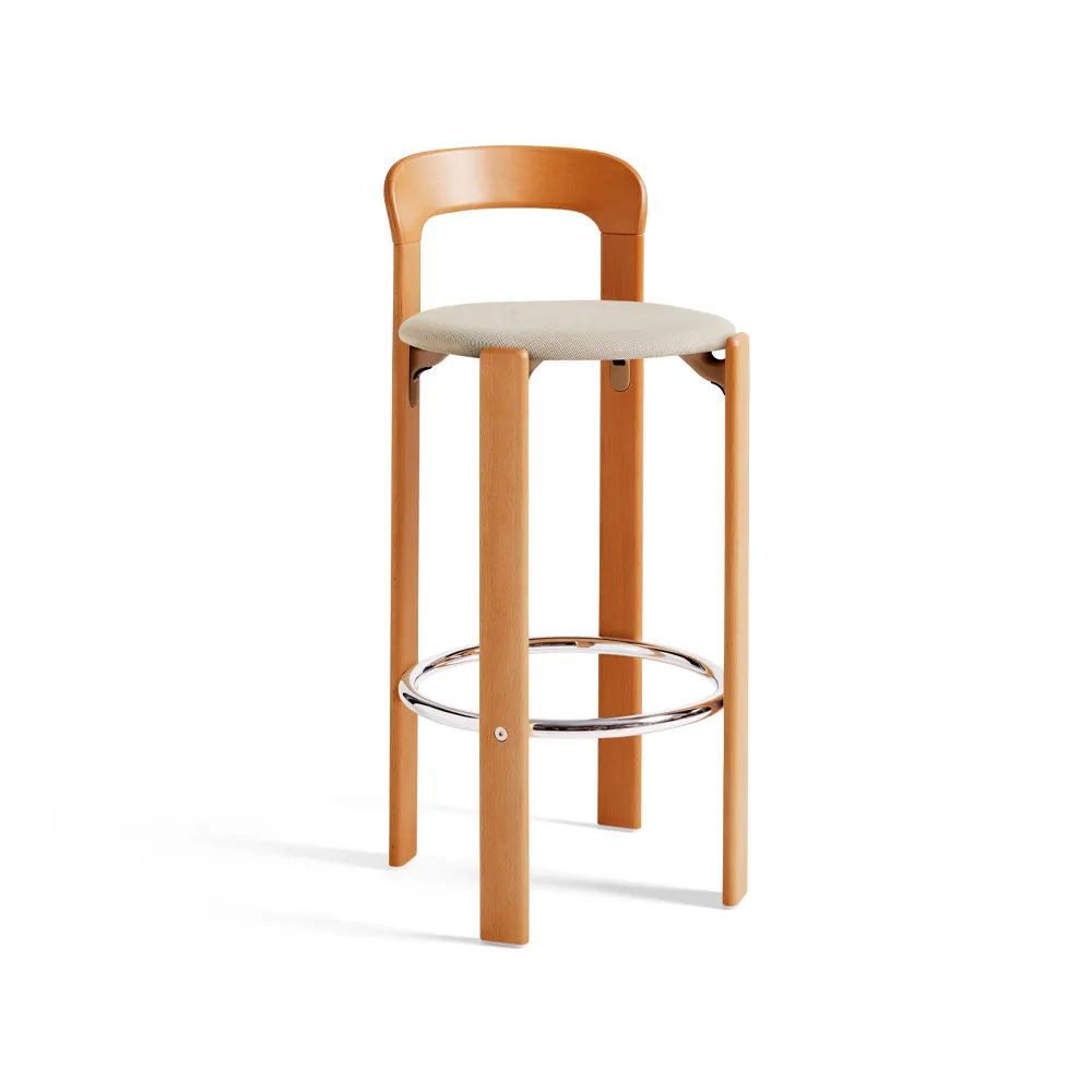 Rey kledd barstol 75 cm, stoff Steelcut Trio 213 Golden HAY