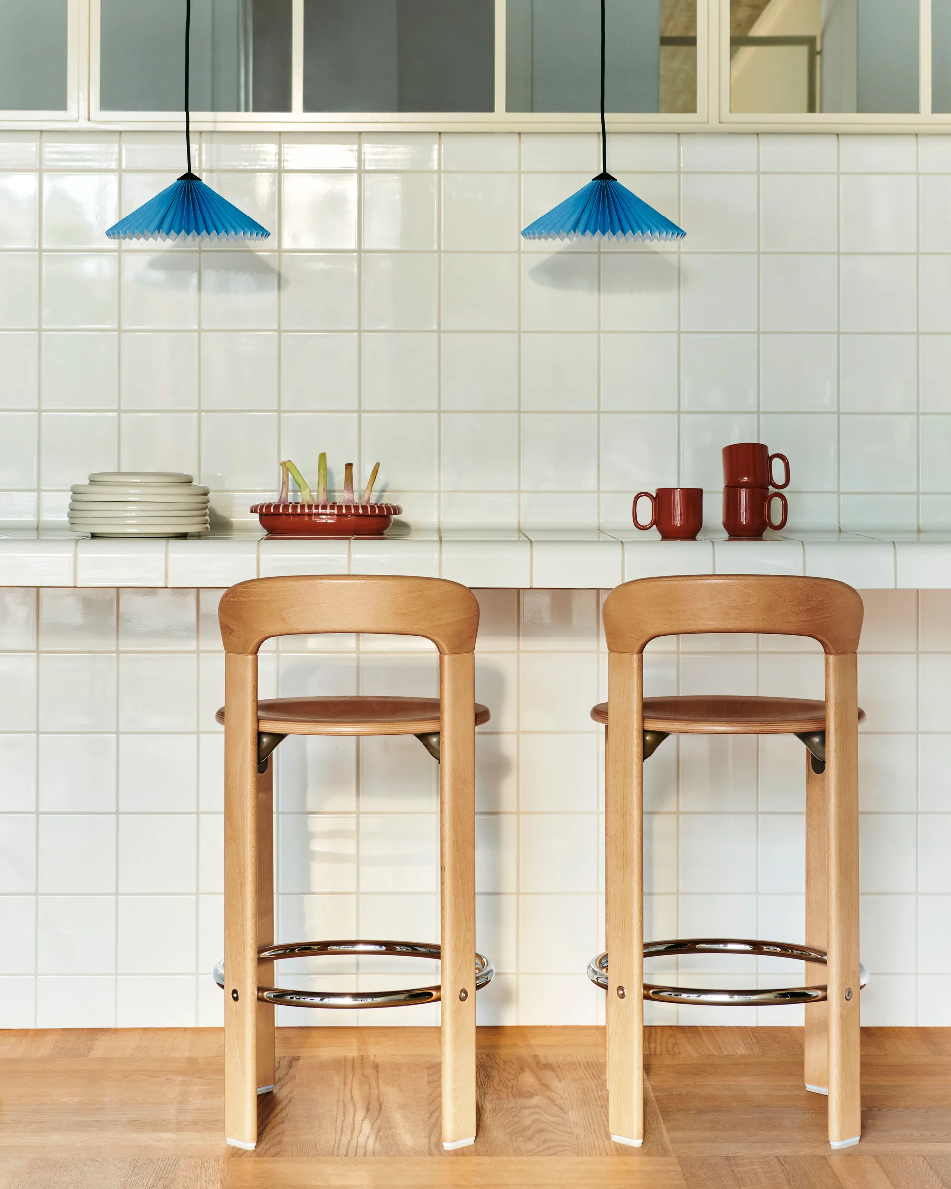 Rey Low barstol lakkert 65 cm, Golden HAY