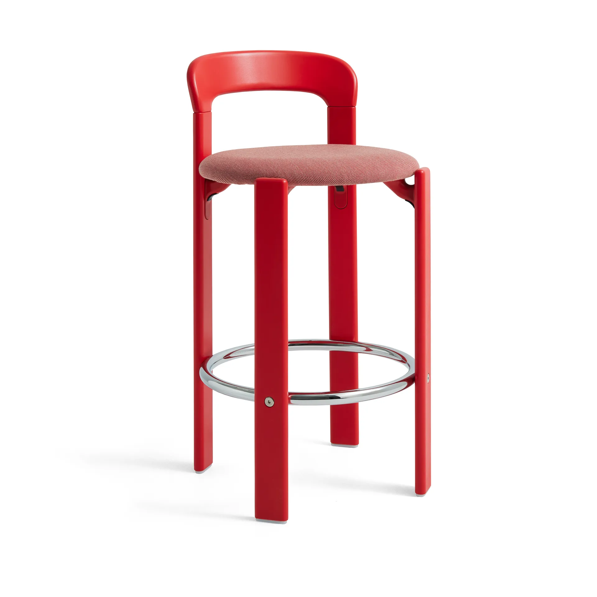 Rey Low polstret barstol, Steelcut trio 376 scarlet red HAY