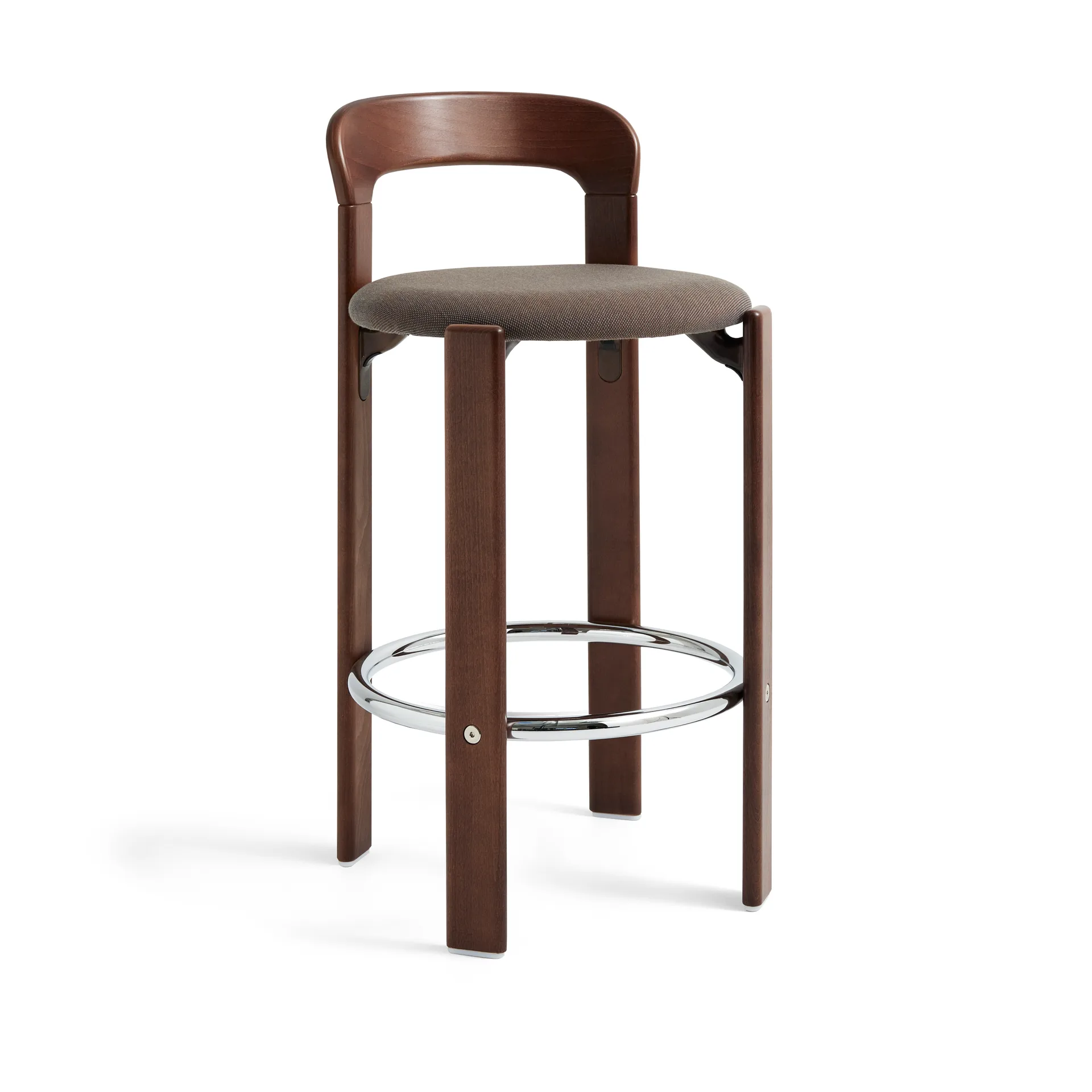 Rey Low polstret barstol, Steelcut trio 376 umber brown HAY