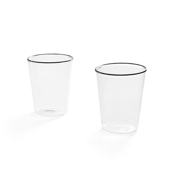 Rim glass 30 cl 2-pakning klar - Sort - HAY