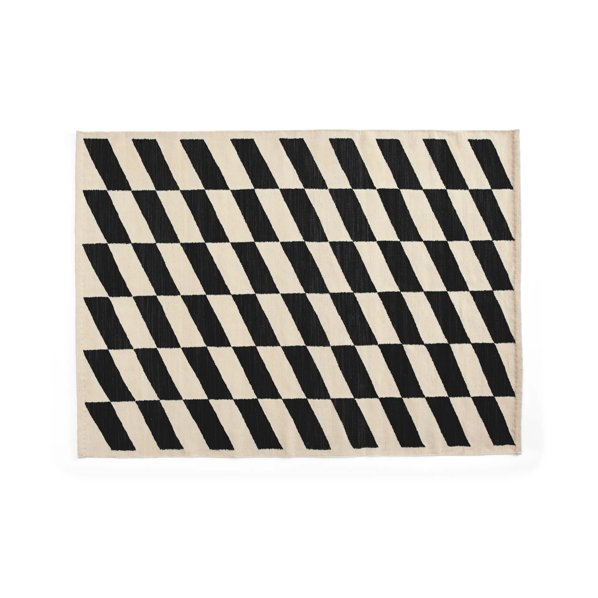 Shift Kelim gulvteppe 140x200 cm, Black HAY