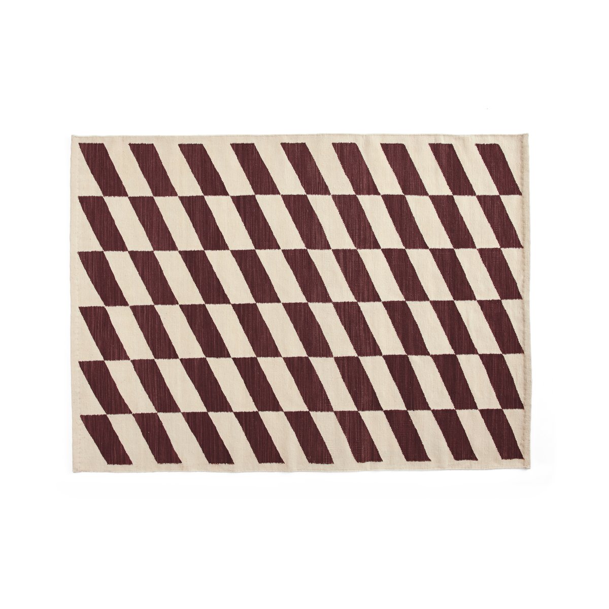Bilde av HAY Shift Kelim gulvteppe 140x200 cm Burgundy
