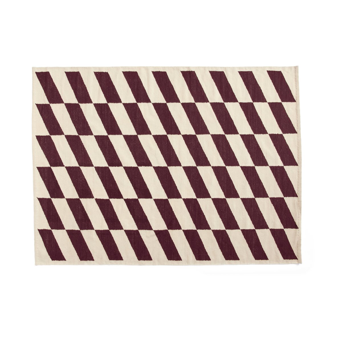 Bilde av HAY Shift Kelim gulvteppe 170x240 cm Burgundy