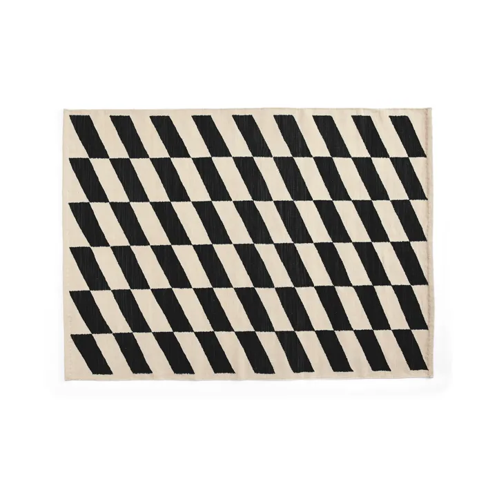 Shift Kelim teppe 140x200 cm - Black - HAY
